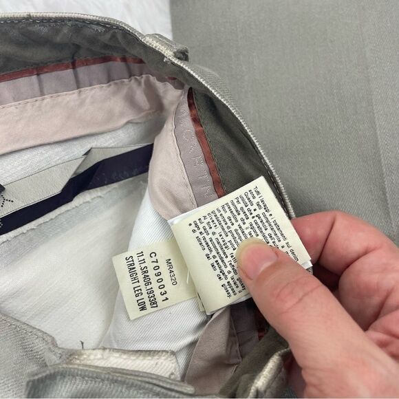 Stella McCartney Metallic Silver Grey Coated Low Straight Leg Jeans NWT - Picture 10 of 10